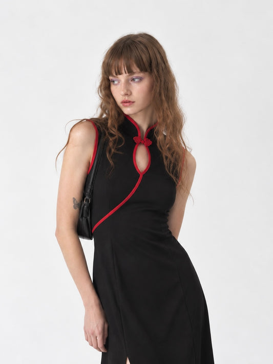 VESTIDO QIPAO RIN BICOLOR