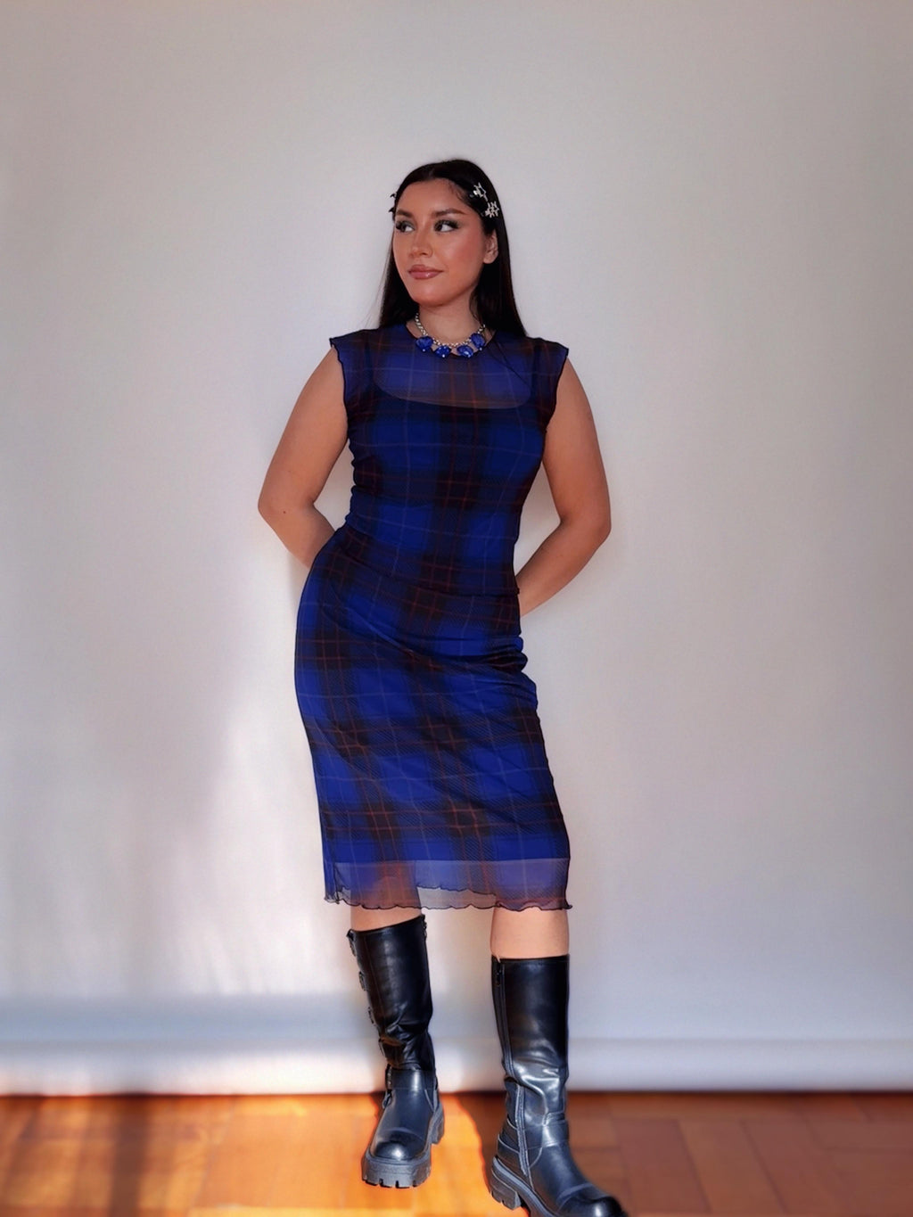 FALDA TARTÁN AZUL