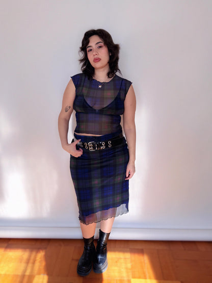 FALDA TARTÁN VERDE