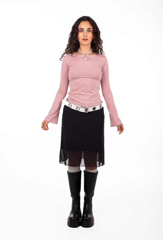 FALDA MIDI BLACK