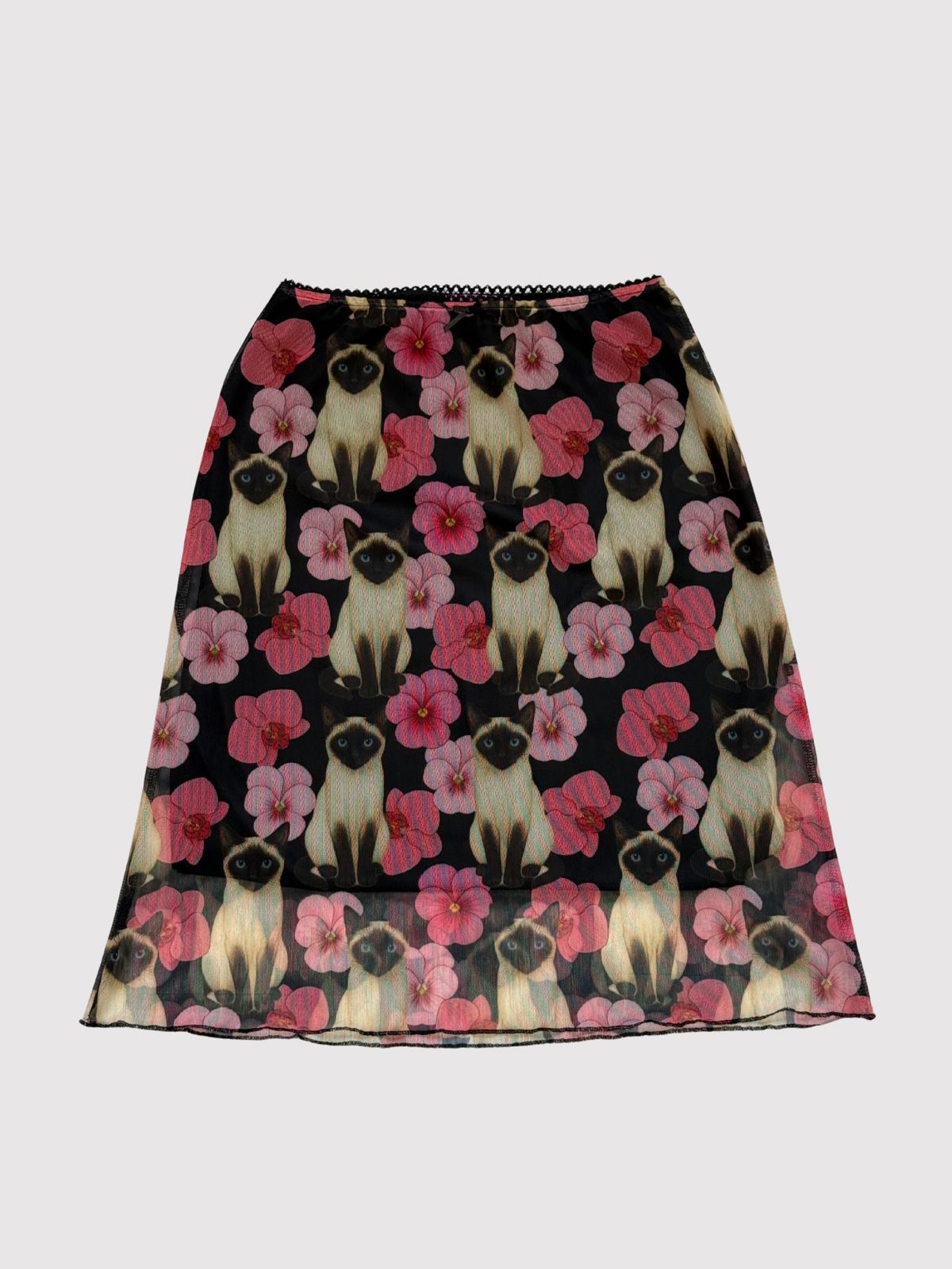 FALDA MIDI GATITO SIAMÉS