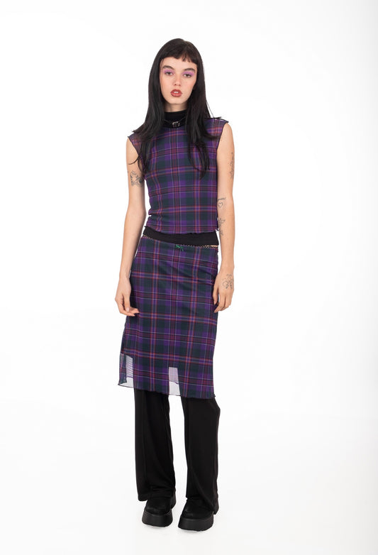 FALDA MIDI LONDON VIOLETA