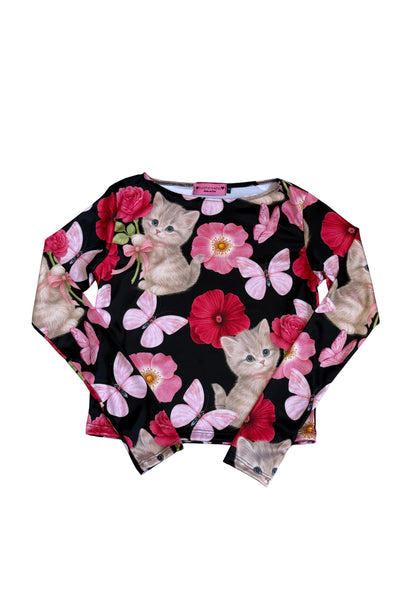 TOP GATITO ROMÁNTICO